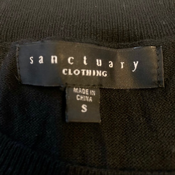 Black and Ivory Sanctuary Sweater, Sz Small - Picture 6 of 9